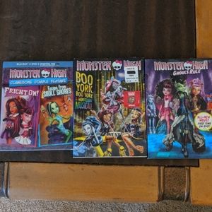 Monster High 3 movie DVD's